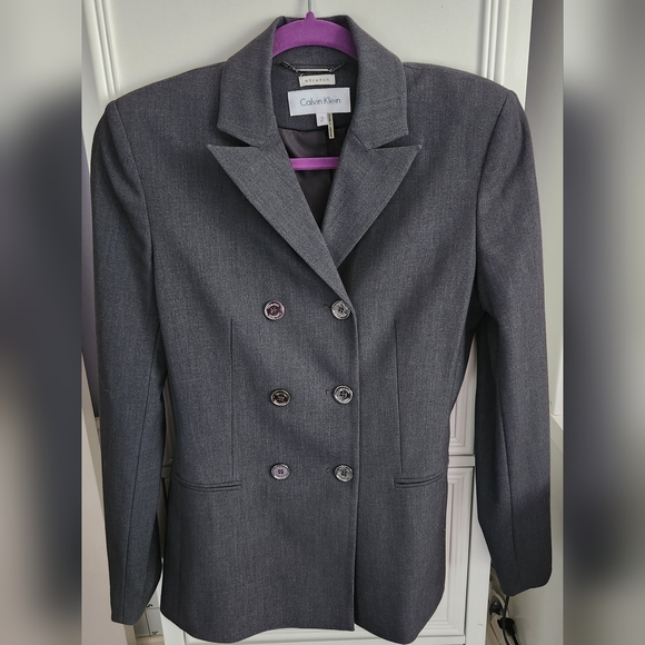 Calvin Klein Jackets & Blazers - Calvin Klein Gray Double-Breasted Blazer Size 2